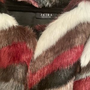Faux fur multi layered colors